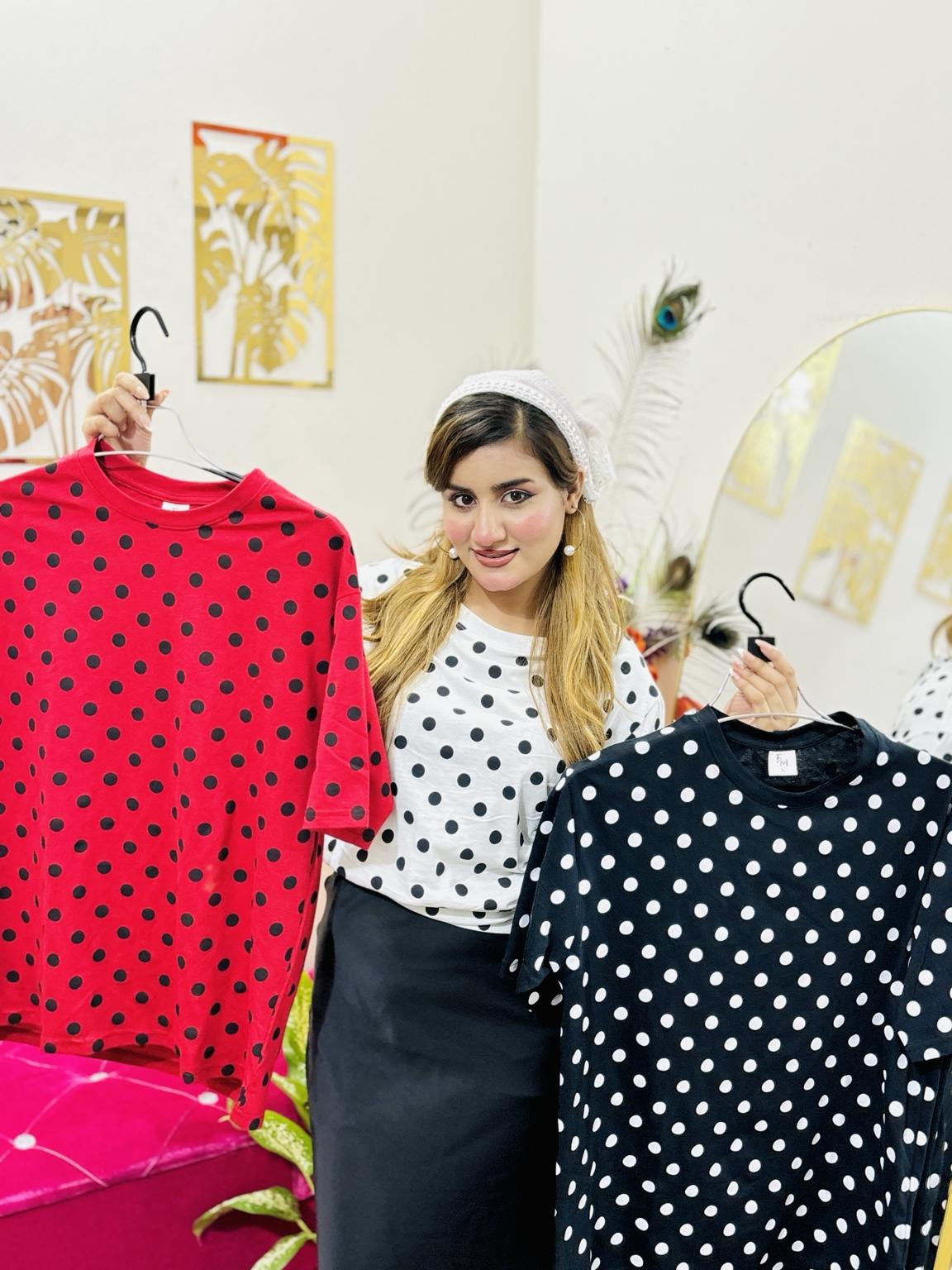 Dot Print T-shirt Combo 4 Pis 999 Tk thumbnail 2