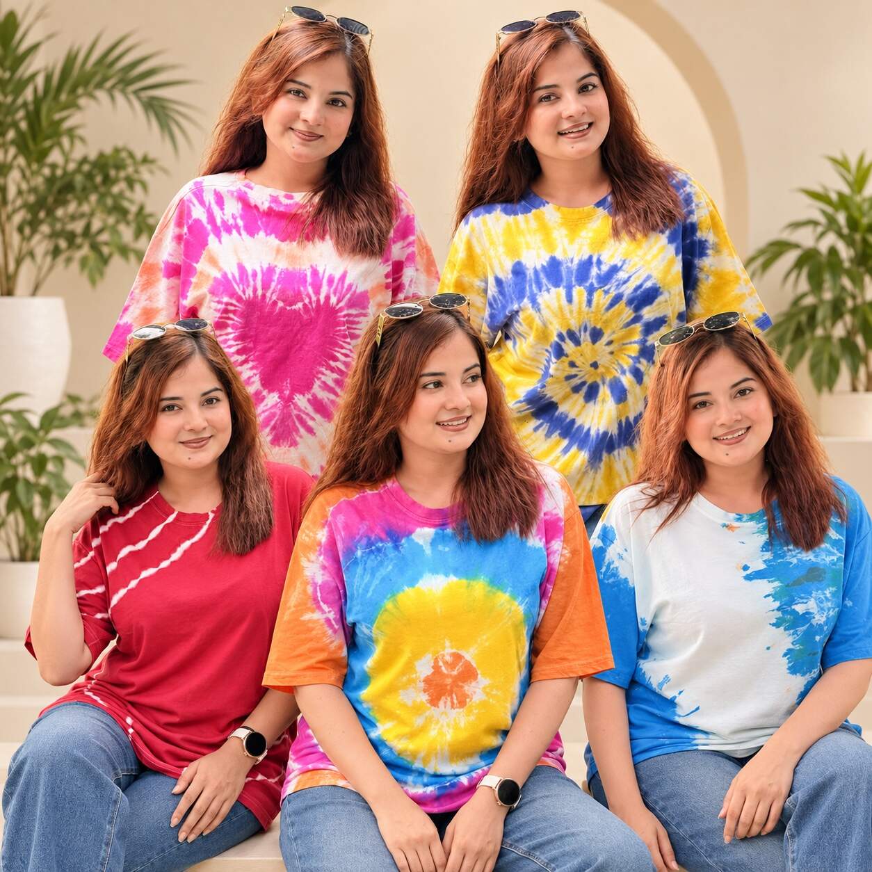 5 Pis Batik T-shirt Combo